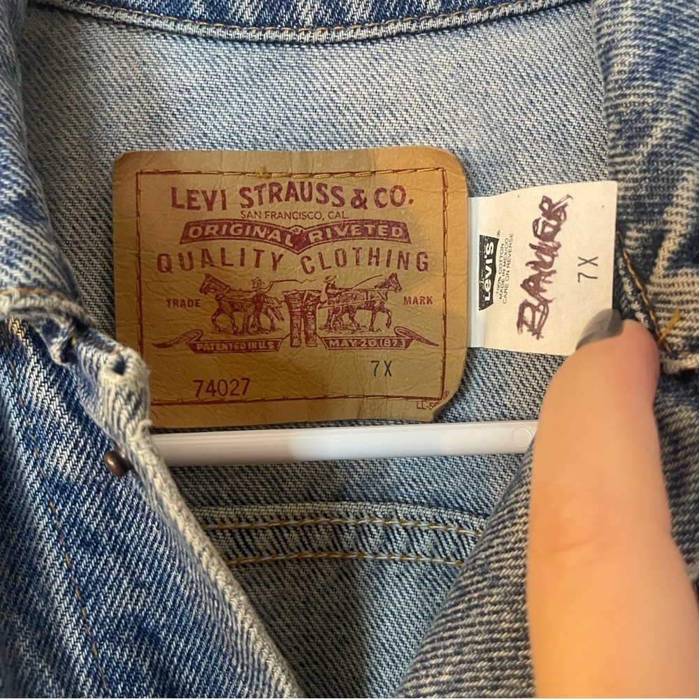 Levi’s Kids Vintage Jean Denim Jacket 7X - Picture 3 of 6